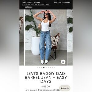 Baggy dad jeans barrel